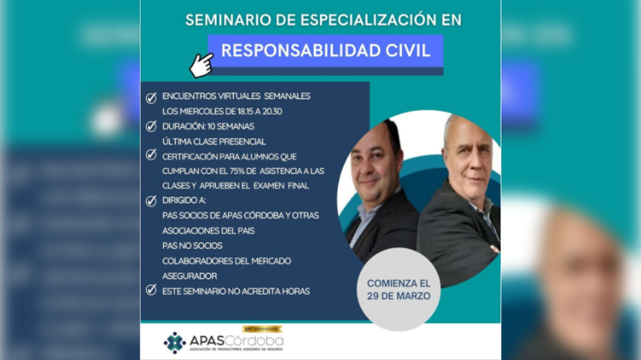 La capacitación NO acredita horas ante la SSN. Inicia el 29 de Marzo. Modalidad Online. Cupos Limitados.