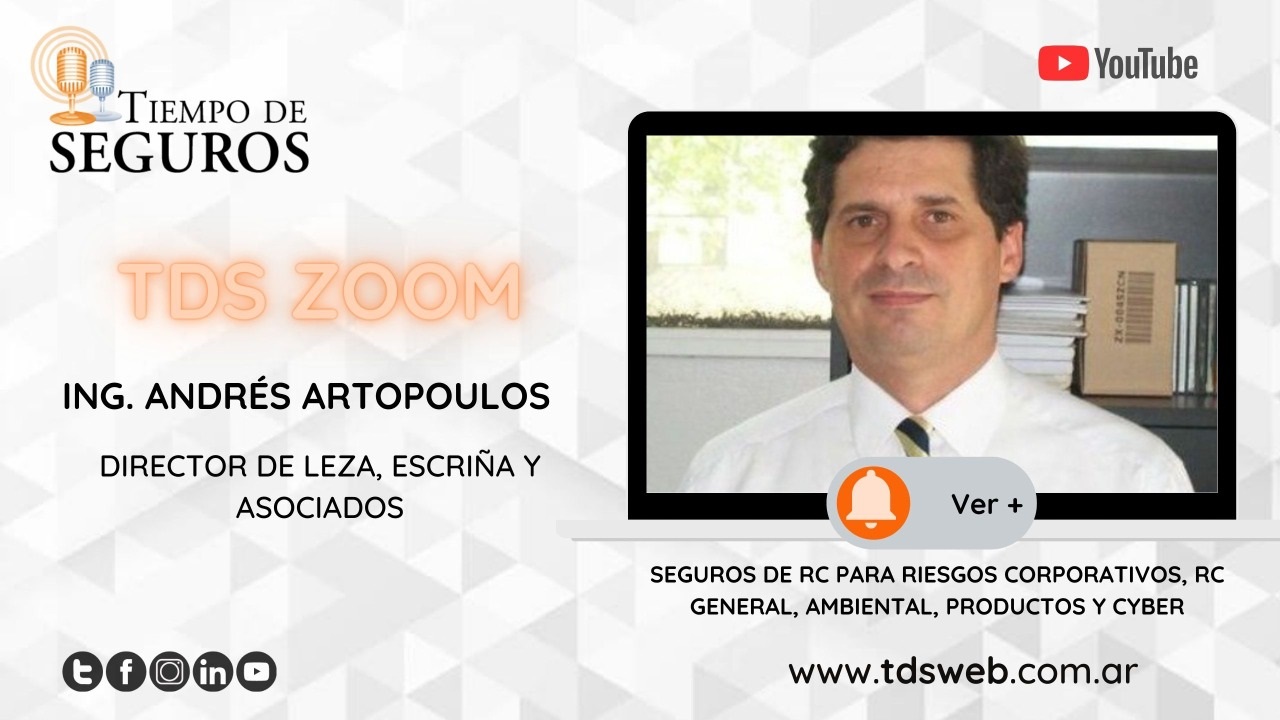 Conversamos con el Ing. ANDRÉS ARTOPOULOS, Director de Leza Escriña y Asociados acerca del curso a distancia que estarán dictando próximamente sobre SEGUROS DE RESPONSABILIDAD CIVIL PARA RIESGOS CORPORATIVOS, RC GENERAL, AMBIENTAL, PRODUCTOS Y CYBER.