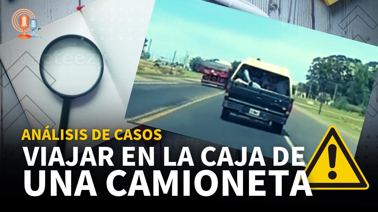 Analizamos este clásico, una camioneta transportando personas en la caja y la ausencia de cobertura...