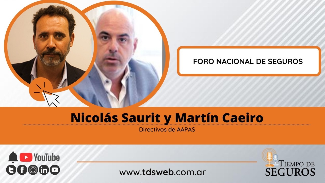 FORO NACIONAL DE SEGUROS AAPAS: Llega la 17° edición de este tradicional evento porteño y contamos con la presencia en estudios de Nicolás Saurit y Martín Caeiro, directivos de la Asociación, quienes nos adelantarán la agenda de la jornada, los invitados internacionales y otros detalles de la misma.