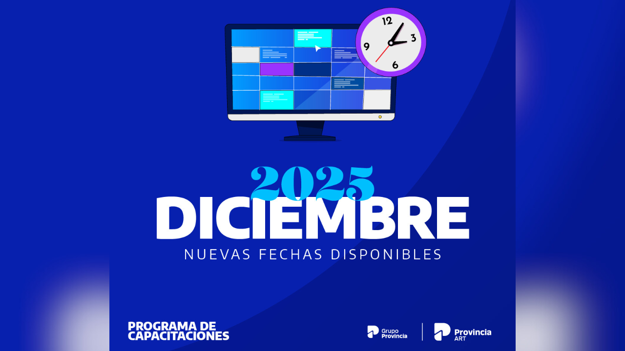 La aseguradora de riesgos de Grupo Provincia confirmó su cronograma de cursos gratuitos para el último mes del año.