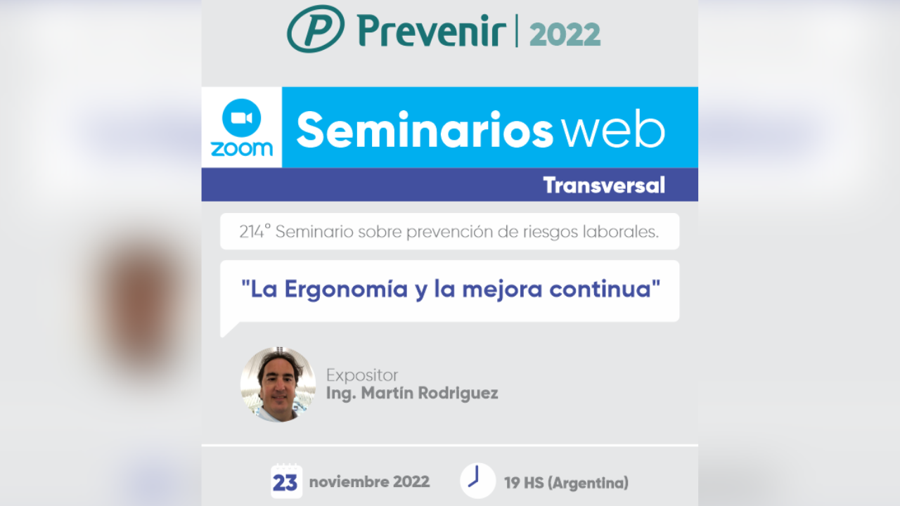 Fecha: 23 Noviembre 2022 - Hora: 19 HS (Argentina). Abierto y gratuito. Cupos limitados. Se entregan certificados de asistencia. Vía Zoom.