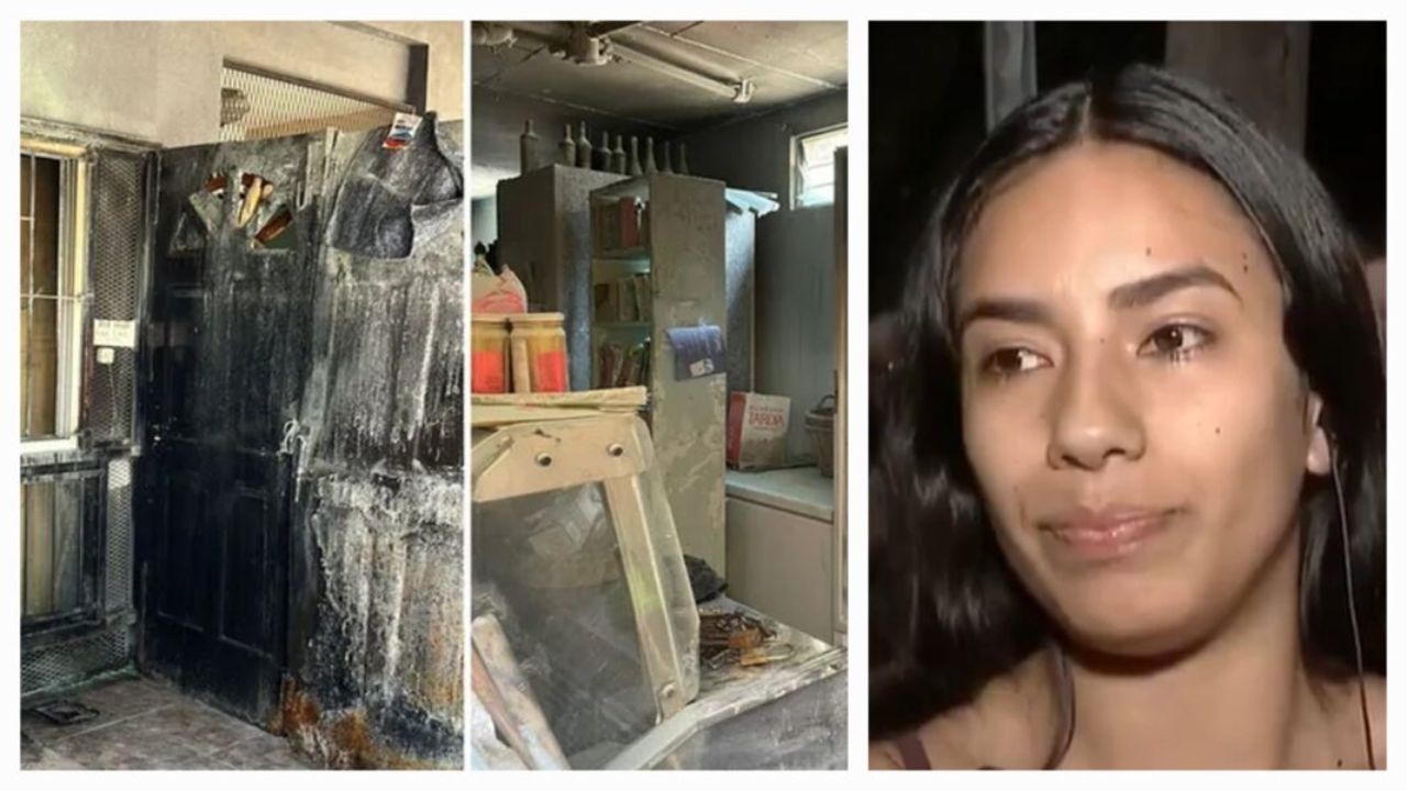 El incendio intencional ocurrió en las calles Eloy Alfaro y Gabriela Mistral, de Lomas de Zamora. El comerciante incendió el local de su rival en plena madrugada. Quedó grabado y fue arrestado.