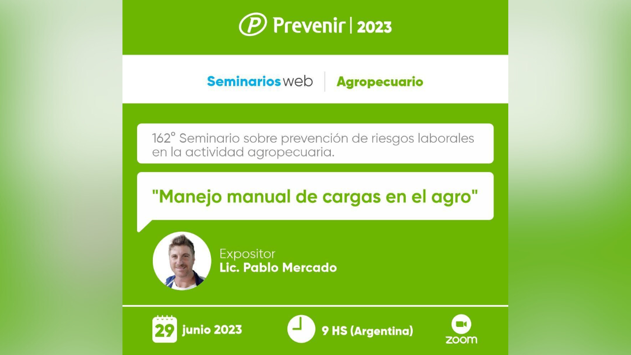 Fecha: 29 Junio 2023 - Hora: 9 HS (Argentina). Abierto y gratuito. Cupos limitados. Se entregan certificados de asistencia. Vía Zoom.