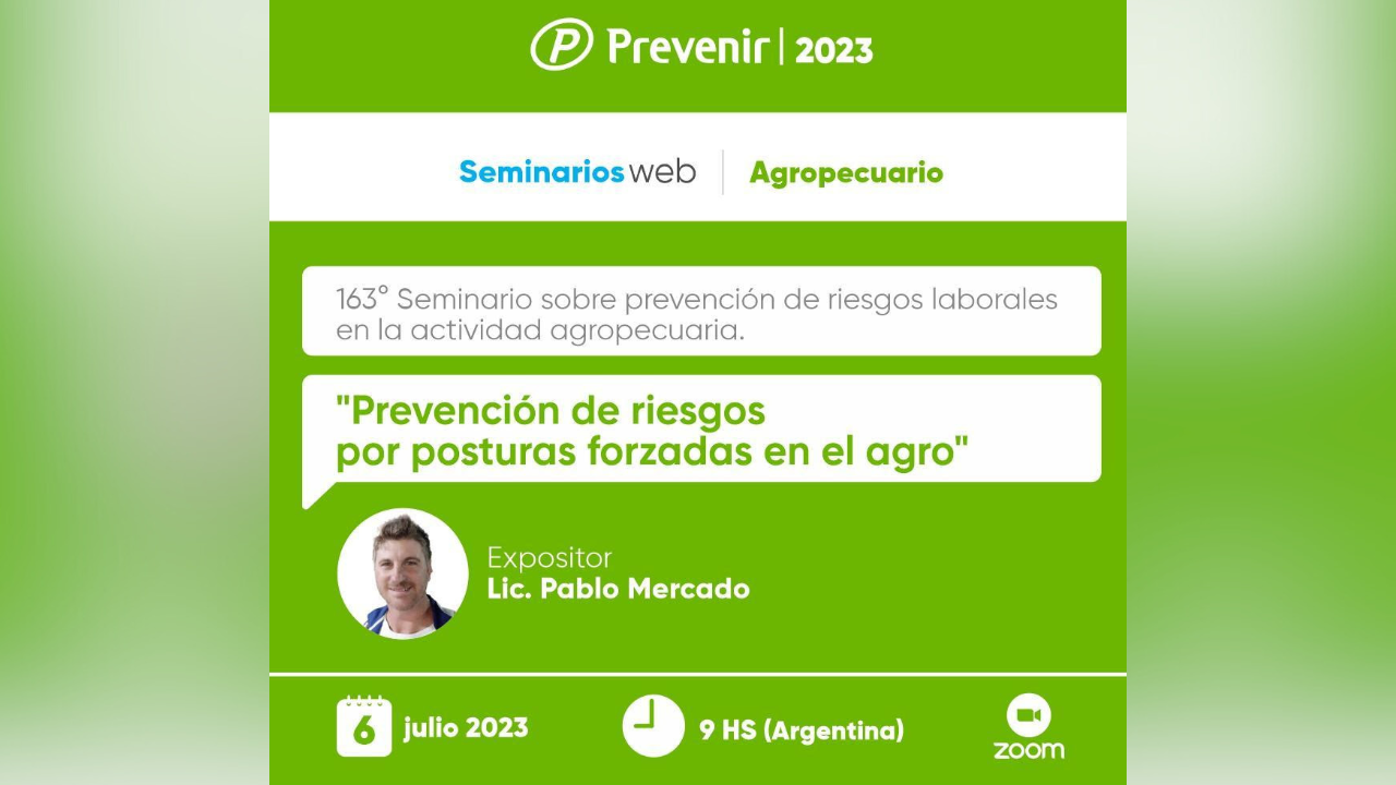 Fecha: 6 Julio 2023 - Hora: 9 HS (Argentina). Abierto y gratuito. Cupos limitados. Se entregan certificados de asistencia. Vía Zoom.