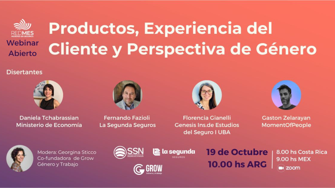 Durante esta sesión abordaremos desafíos, oportunidades y experiencias en el diseño de productos y experiencia de cliente con perspectiva de género.