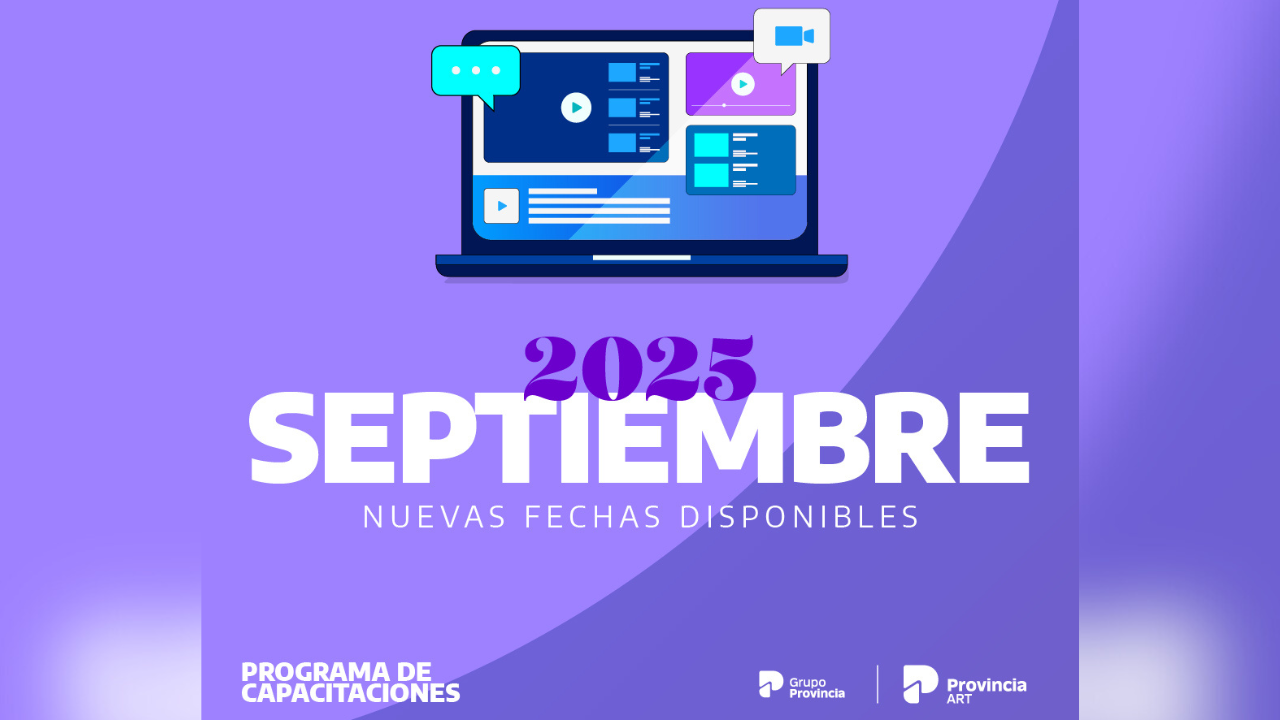 La aseguradora de riesgos de Grupo Provincia confirmó su cronograma de cursos gratuitos para el mes de septiembre, en el que se celebra el Día de la Docencia.