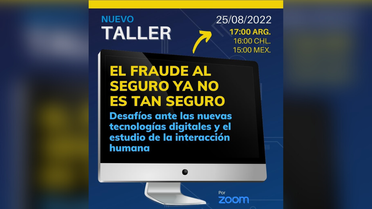 Ya se encuentra abierta la inscripción al taller “El fraude al seguro ya no es tan seguro” Contaremos Jose Luis Nassivera Lanza como nuestro gran orador y con Valentín Coghlan como moderador. Se llevará a cabo el 25 de agosto y el mismo es libre y gratuito.